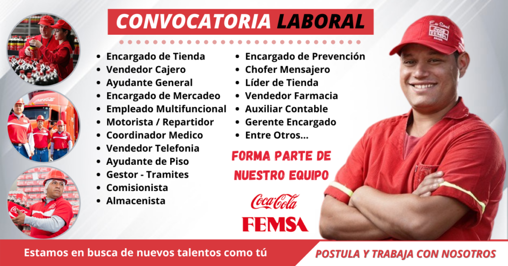 SE BUSCA PERSONAL PARA COCA COLA
