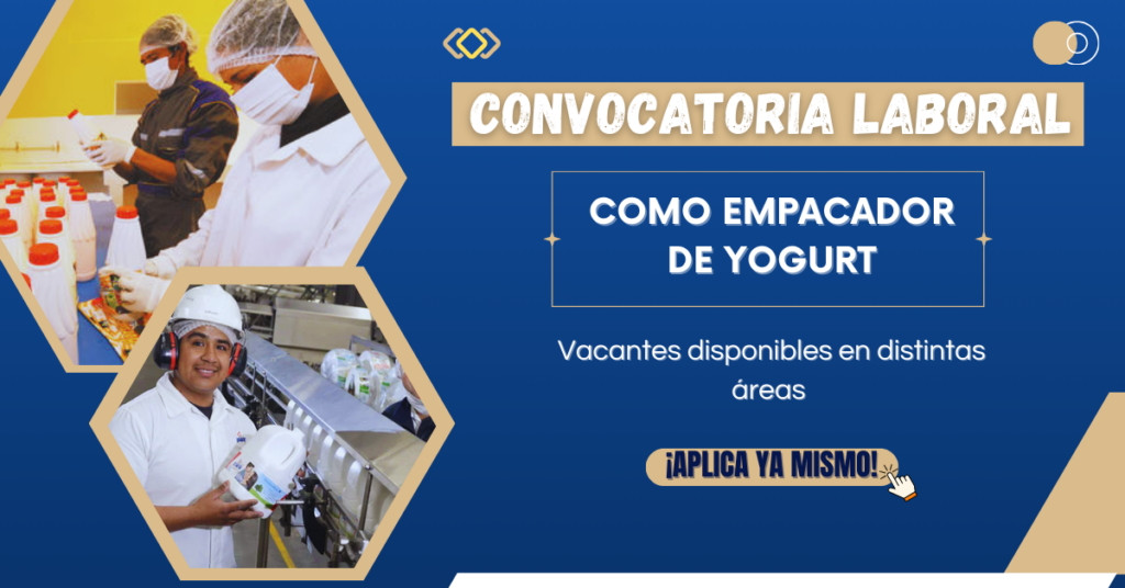 SE BUSCA EMPAQUETADOR DE YOGURT